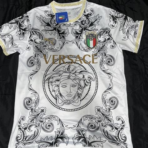 versace voetbalshirt|versace white jersey kit.